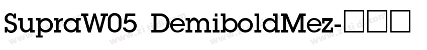 SupraW05 DemiboldMez字体转换